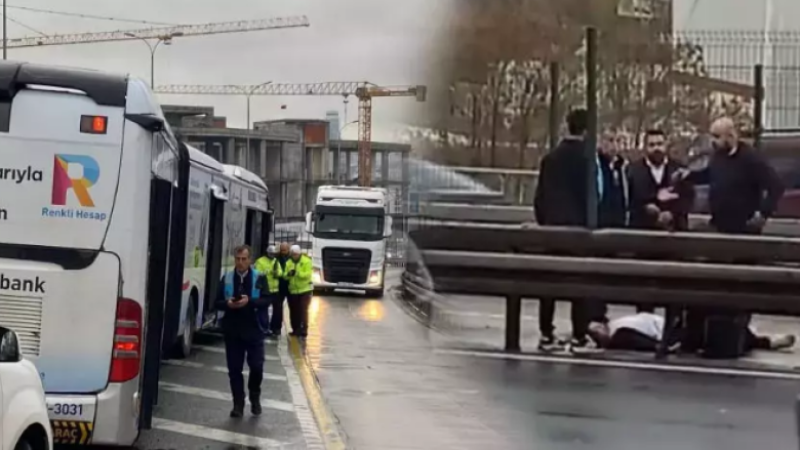 İstanbul'da korkutan kaza! Metrobüsten yolcu düştü