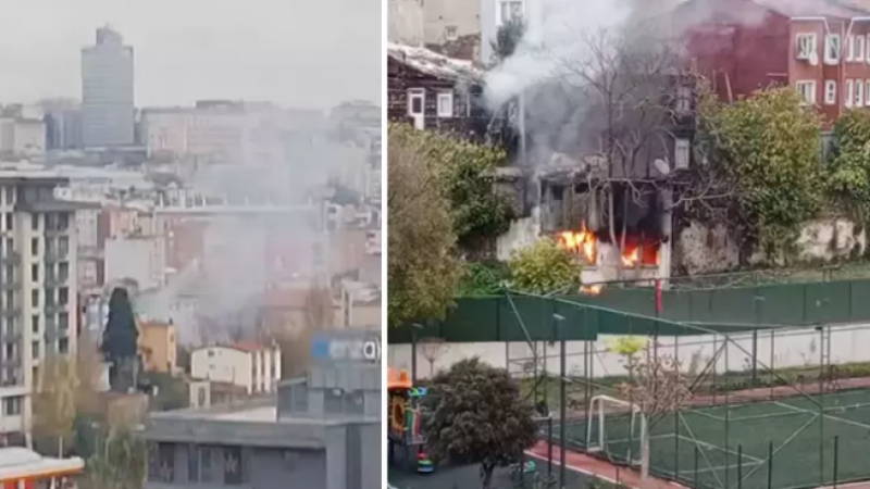 Beyoğlu’nda metruk binada yangın