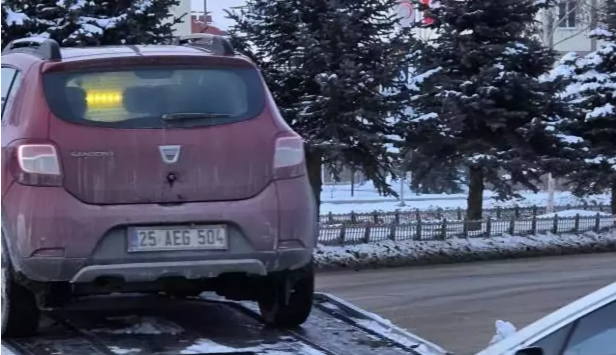 Erzurum'da korsan taşımacılık yapan sürücüye para cezası kesildi