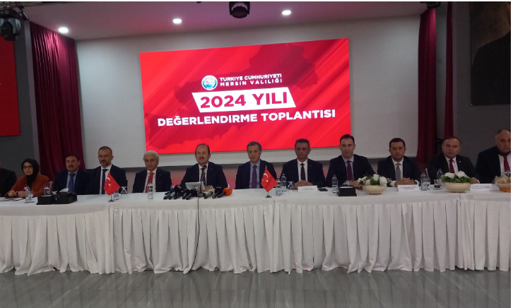 Mersin Valisi Pehlivan 2024 yılı değerlendirme toplantısında konuştu